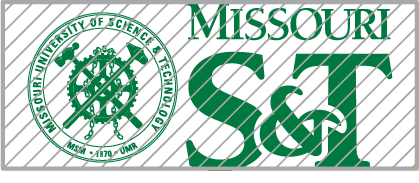 Missouri S&T Logo Extra Elements With Grey Grid Overlay